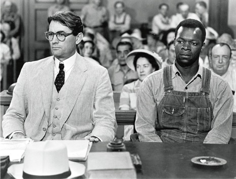 Atticus Finch and Tom Robinson in court