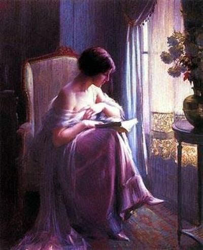 Delphin Enjoiras, Woman Reading by a Window