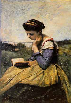 Corot, Woman Reading in a Landscape