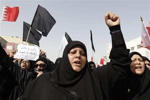 Protesters in Bahrain