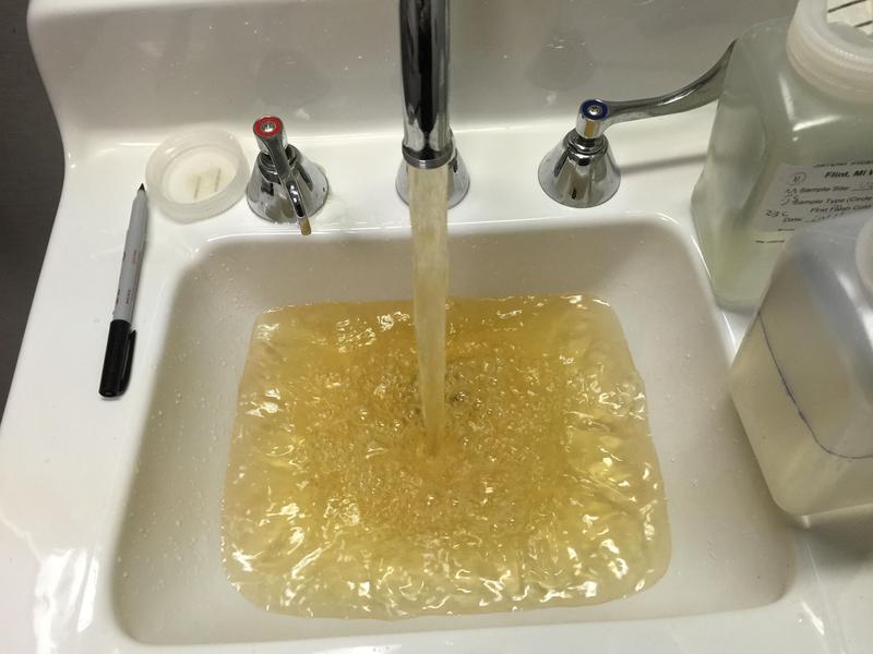 Flint water after  the switch to river water