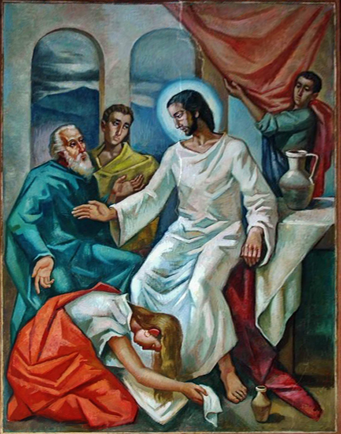 Painting from Church of St Mary Magdalene in Esplugues (Catalonia, Spain)