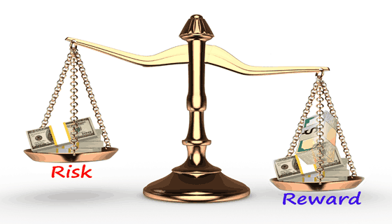 risk reward balance scale