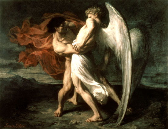 Alexander Louis Leloir, Jacob Wrestling With the Angel, 1865