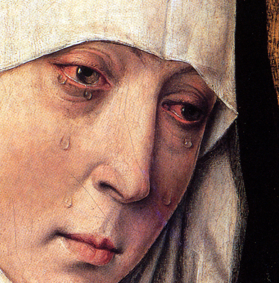 Detail of Dieric Bouts’s "Weeping Madonna"